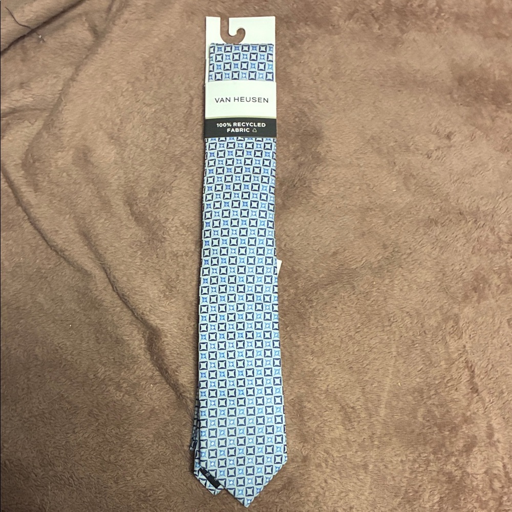 Van Heusen Light Blue Geometric Men's Tie